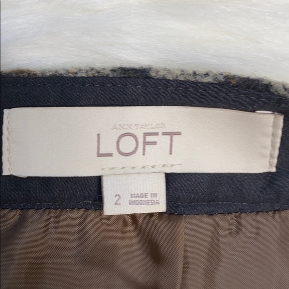 LOFT Animal Leopard Print Wool Mix Mini Skirt - Picture 6 of 8